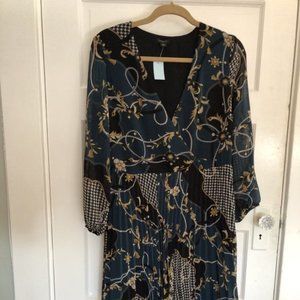 Ann Taylor Pleated Wrap Dress